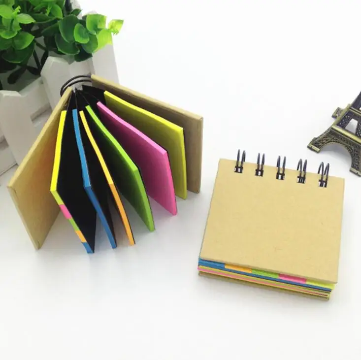 
branded logo Customized Design Spiral Notebook with Pen Sticky Notes for memo 