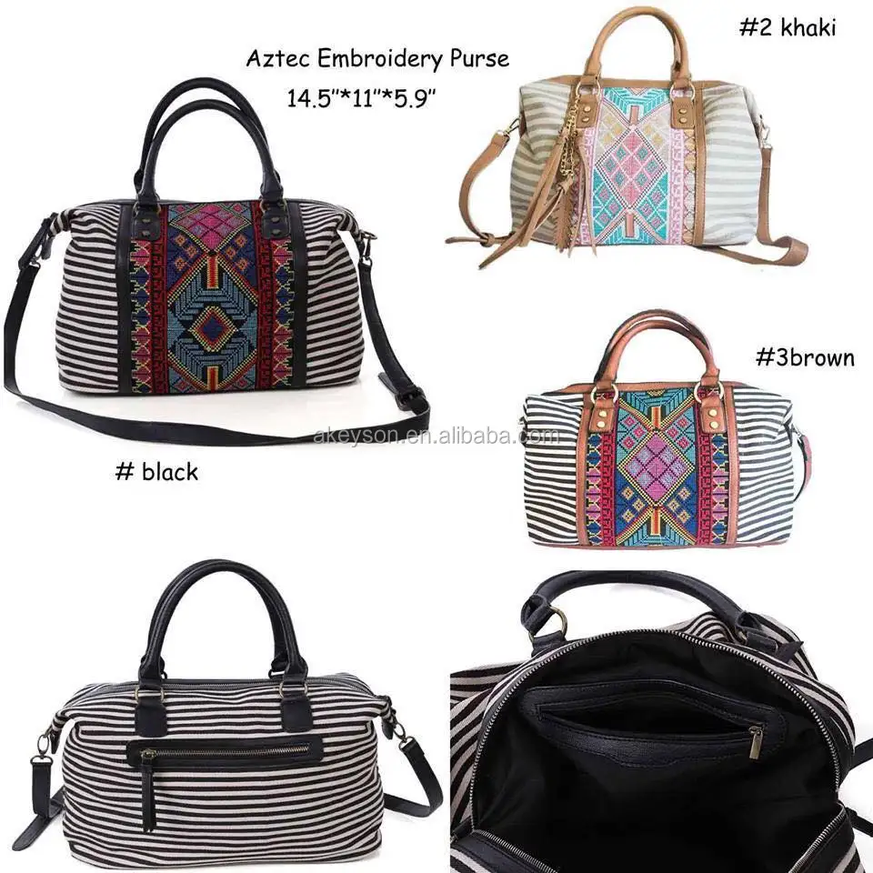 
Wholesale Personalized Monogrammed Aztec Embroidery Purse 