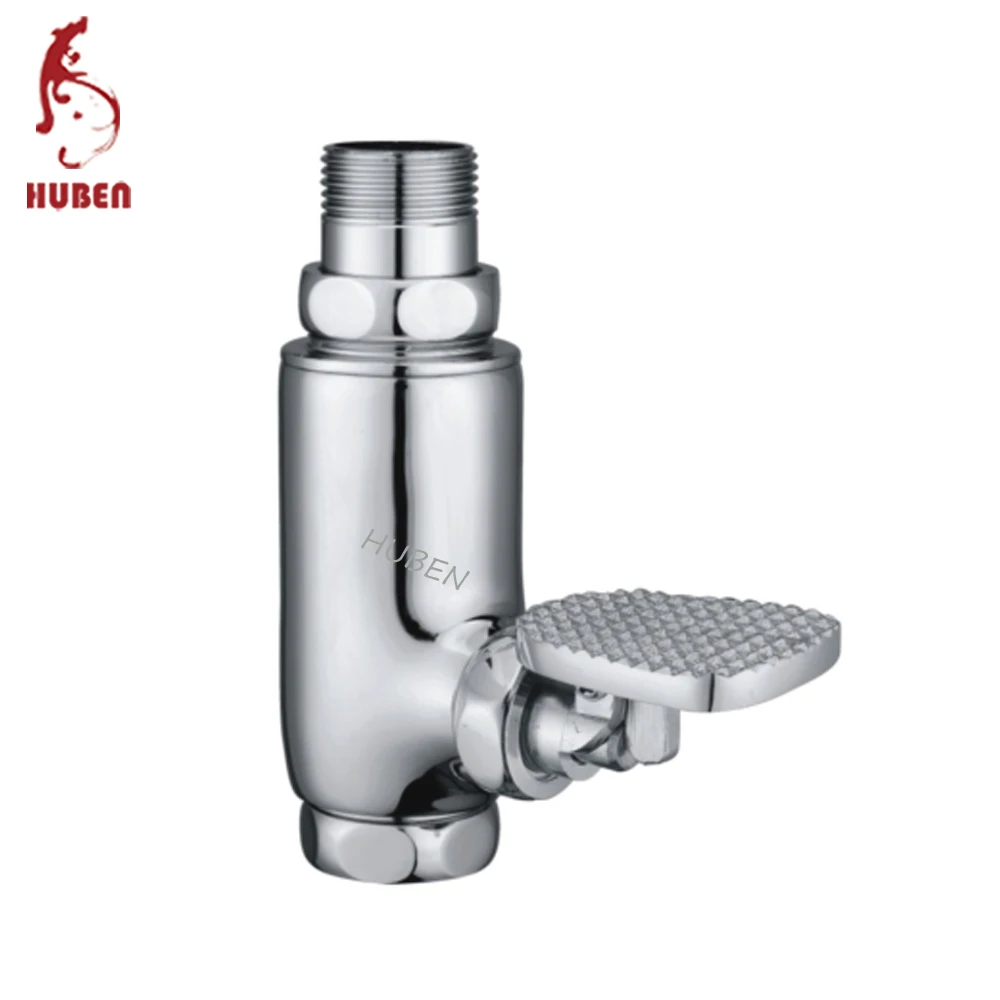 
Easy control brass toilet foot stepping flush valve 