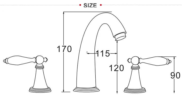 Haijun Nice Design cUPC Dual Handle Bathroom Sanitary Ware Faucet