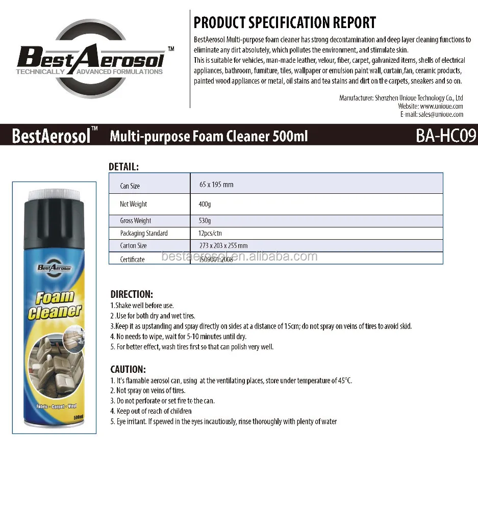 
Multi-purpose Foam Cleaner 