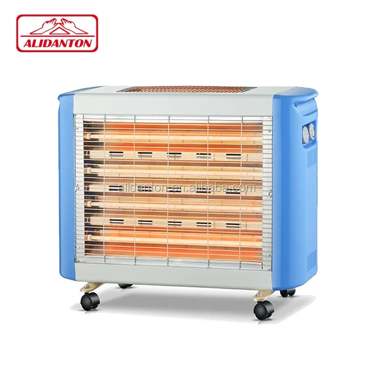 2400W Portable Electric Room Heaters 6 Heating Elements With Safety Switch Thermostat Control Quartz Glass Tube Heaters