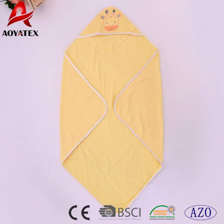 6pack organic bamboo baby washcloths and hooded baby bath towel