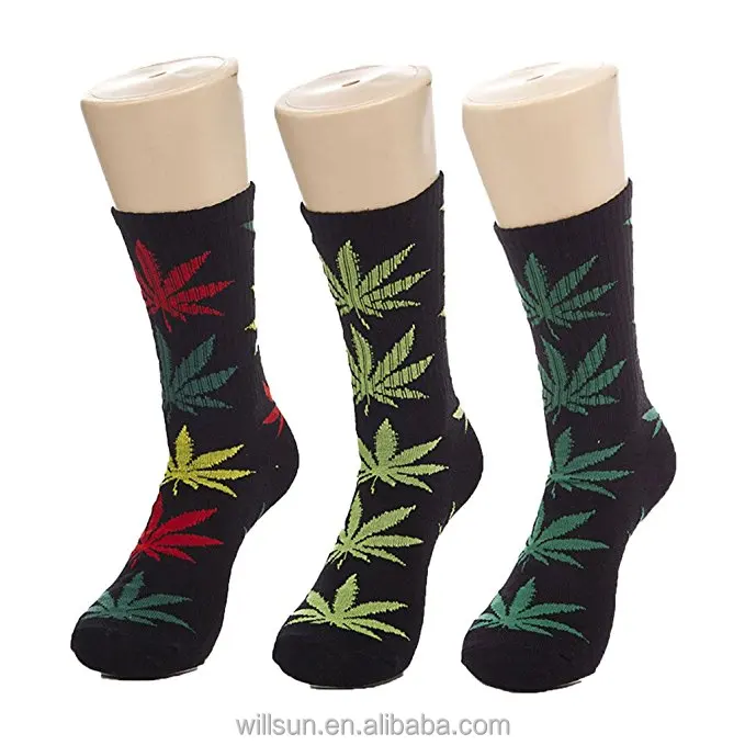 
Men and Women wholesale Maple leaf stockings Weed Plantlife Hemp Skateboard hip-hop socks 