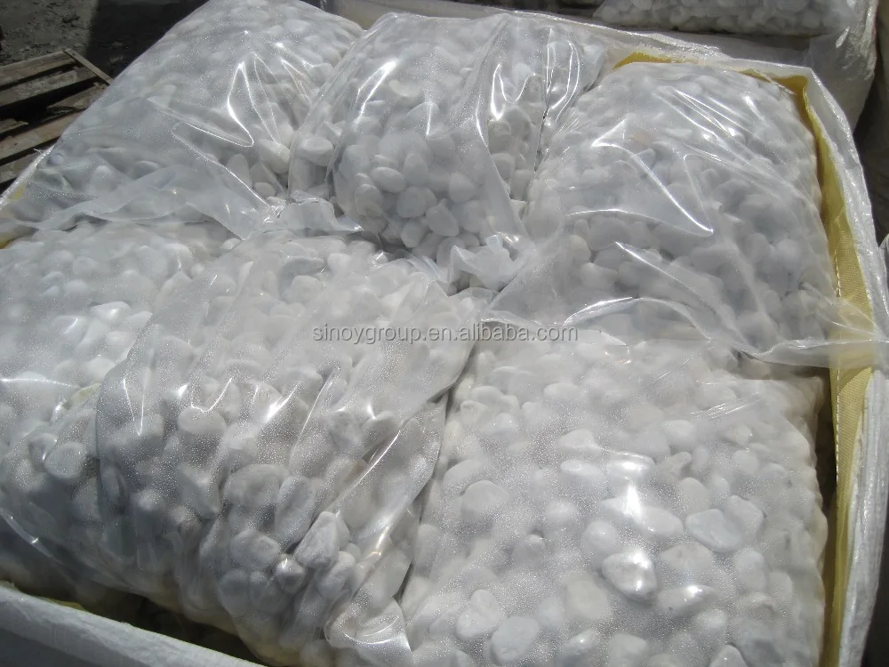 
snow white pebble for garden 