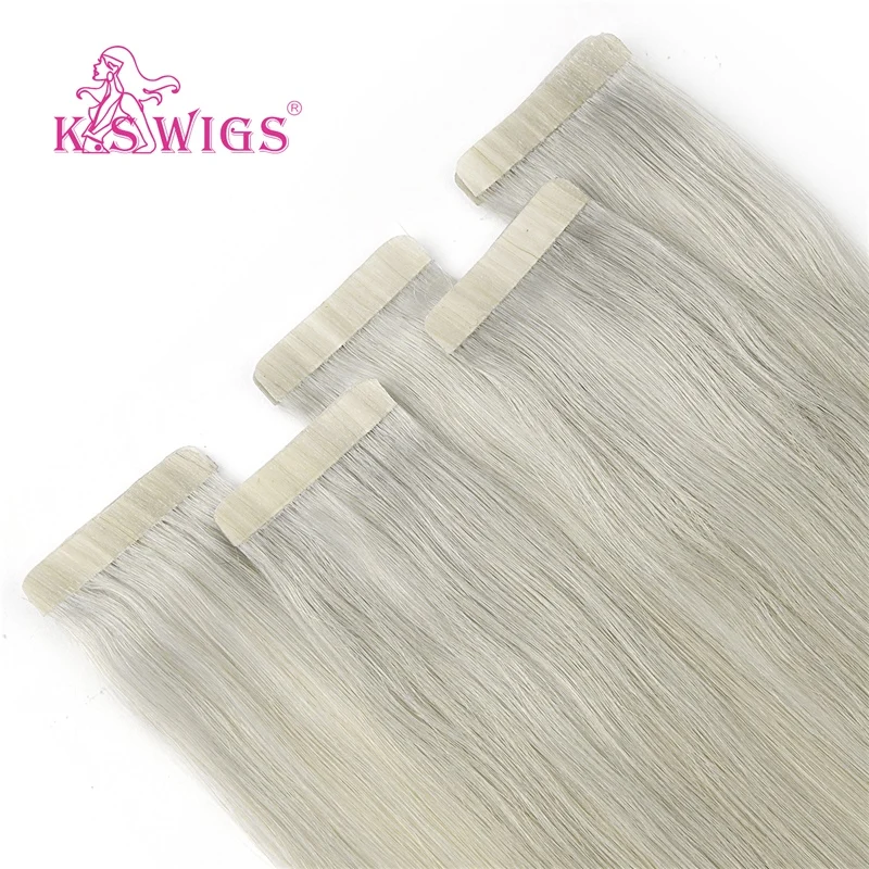 
K.S WIGS Tape Adhesive Hair Extensions16 Inch Indian Hair Tape Extensions Double Drawn Human Hair Tape In Extensions 