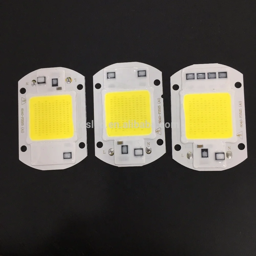 6000k - 6500k 110V 220V AC Led chip 50W COB 4000lm - 4500lm