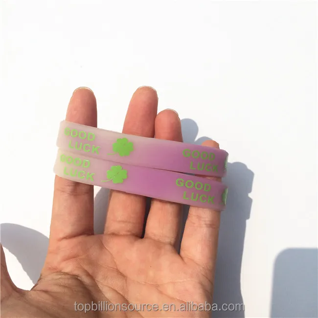 
custom cheap uv sun color changing bracelet 