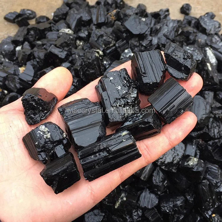 For wholesale healing black tourmaline rock stone energy stone crystal
