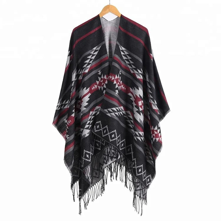 
New Styles Mexican Cashmere Winter Poncho Sweater Tops for Women Capes 