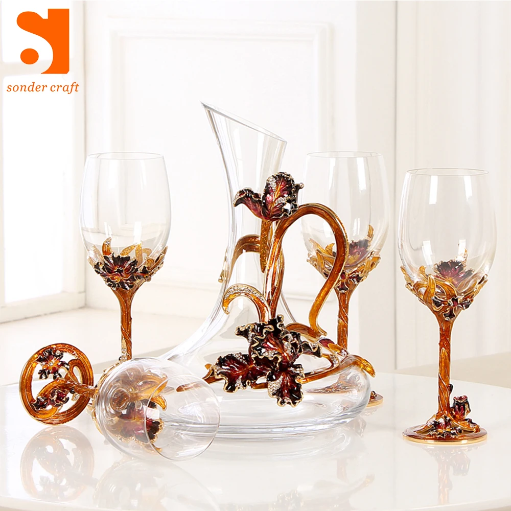
SONDER New Arrival Crystal Wine Glassware Unique Wine Glass Set 