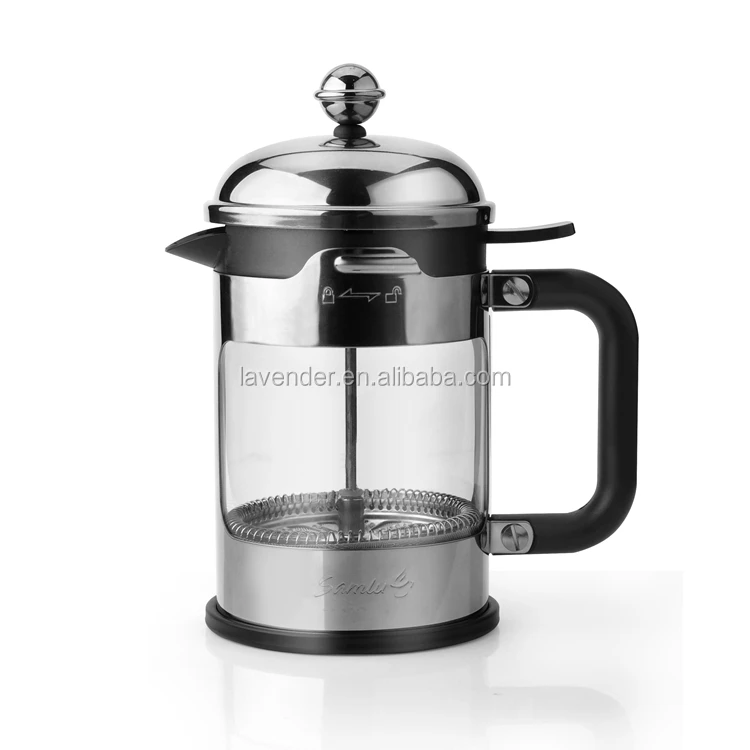 New Wholesale Filter Mesh Camping 8 Cup Double Wall Stainless Steel French Press Coffee Maker
