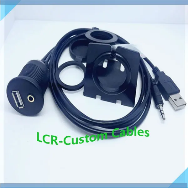 Авто Даш Аудио 3.5 мм USB AUX Наушники Мужской Адаптер Крепления Панели Ввода