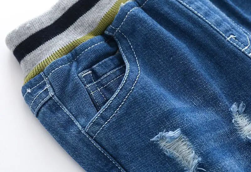 Джинсовые шорты для мальчиков P0172 с байкером для детской одежды