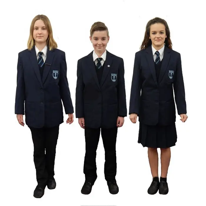 Blazer Coat Blue knee-length Bulk Unique International High School Uniforms