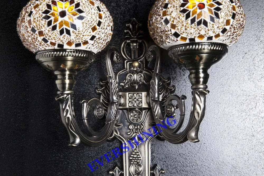2019 NEW DESIGN GLASS MOSAIC CRAFT TURKISH WALL LAMPS Night Light Decorate Lamp Indoor Light YMA42601