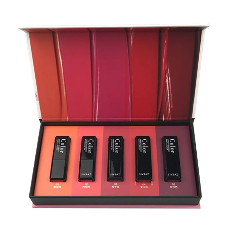 Custom  Cosmetic Lipstick Packing Box Lip Balm Packaging gift box set