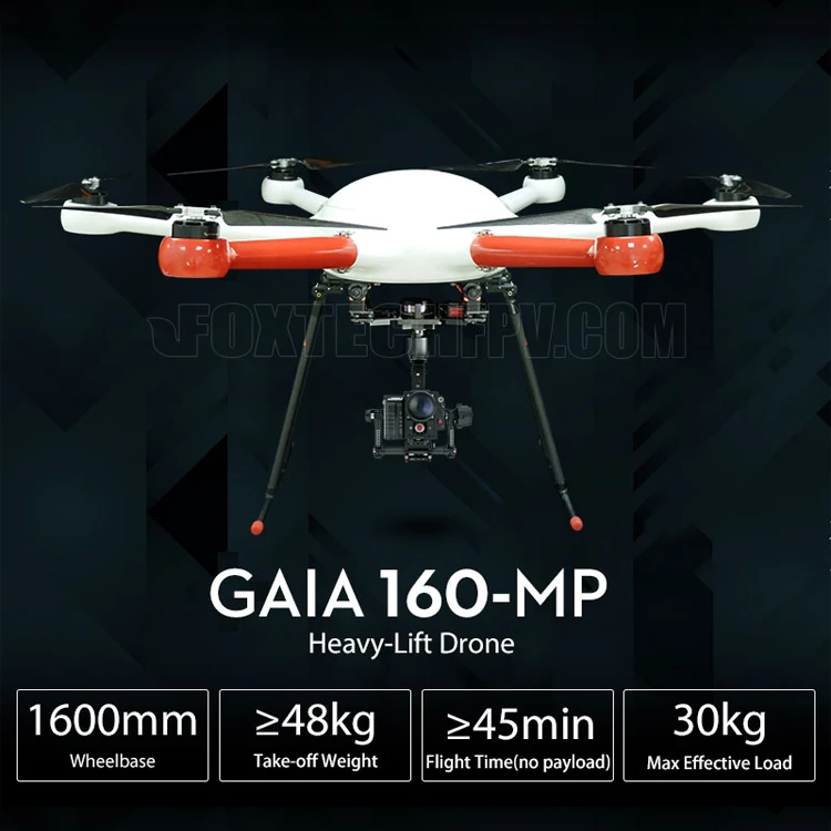 GAIA 160 30KG Heavy Lift UAV Aerial Survey and Surveillance Drone for Reconnaissance and Emergency Rescue