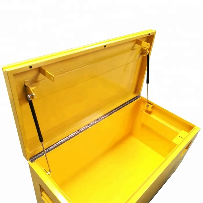 large yellow waterproof Steel rolling toolbox with wheel