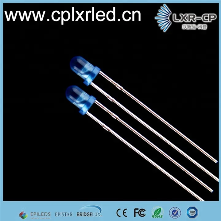 sanan Epileds epistar 0.06w red yellow Green Blue Amber White 3mm round dip led chip