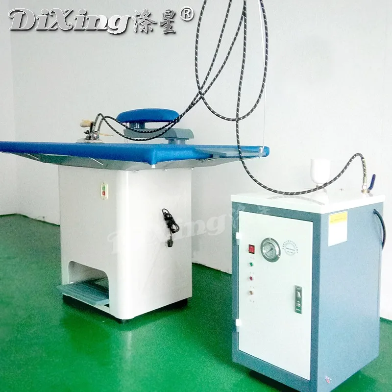 
China for sale cheap steam press ironer simple clothes ironing table with steam generator for laundry shop hotel school 