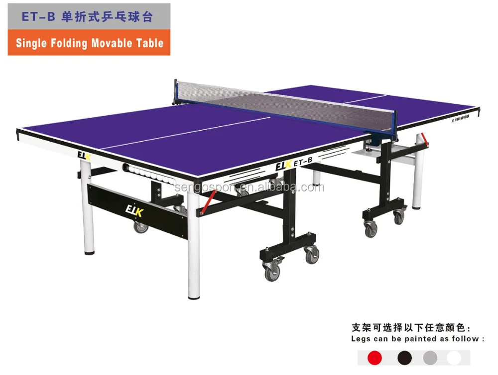 Customized Racket & Ball holder pingpong tables Black TOP Indoor Table Tennis Table with Locking Wheels