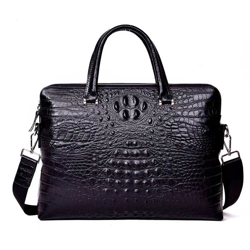 New arrival fashion wholesale crocodile texture leather handbag  best price genuine leather bag men  cross bag for men leather