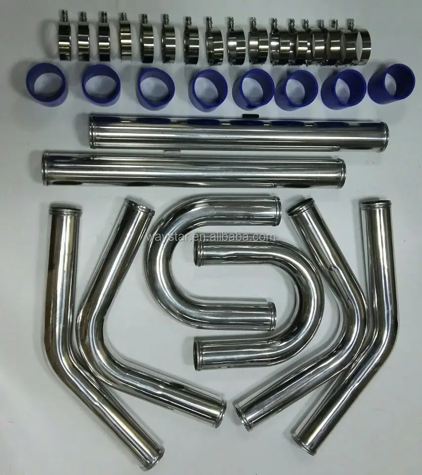 intercooler piping kit 2inch 2.25inch 2.5inch 2.75inch 3inch universal style aluminium piping