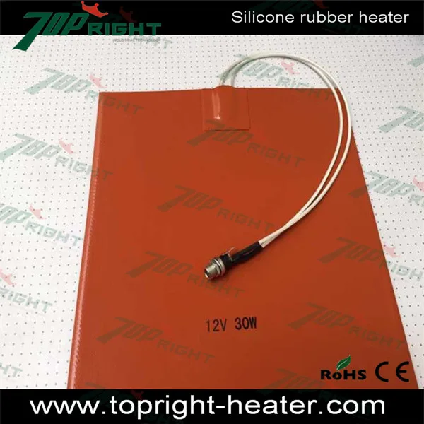 12 В жаропрочных вентиляторы самоклеющиеся силиконовой резины отопление колодки / мат / нагреватель