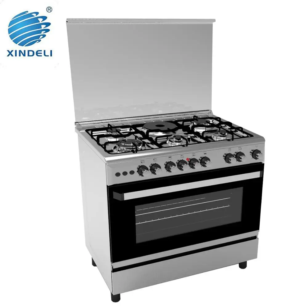 Газовая плита с 6 горелками + газовая плита, Автономная газовая плита с духовкой