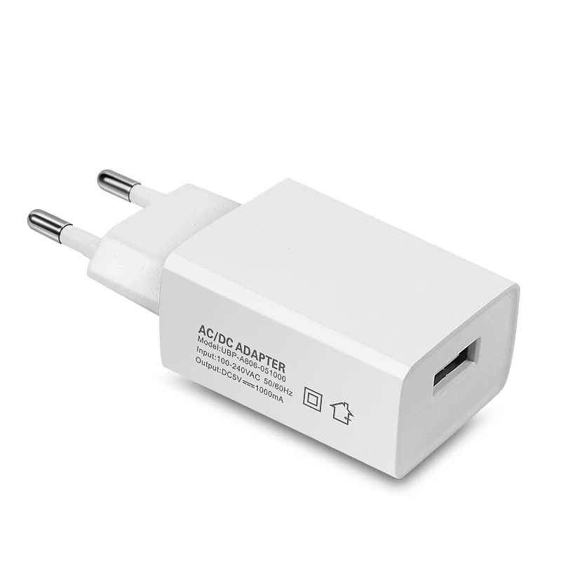 USB ac adapter 5v 1a input 100-240VAC EU/US Plug adaptor