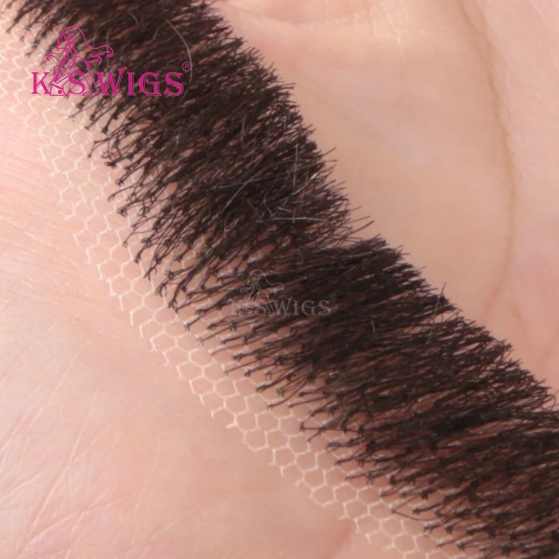 
K.S WIGS 100% Handmade Human Hair False Beard 