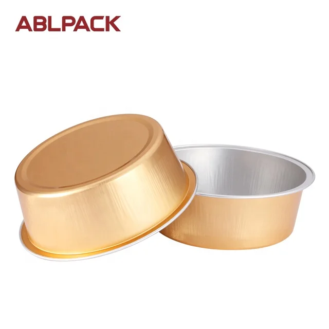 ABLPACK Aluminum Foil Microwave Safe Food Containers Disposable 150ml Aluminium Food Packaging Baking Cups