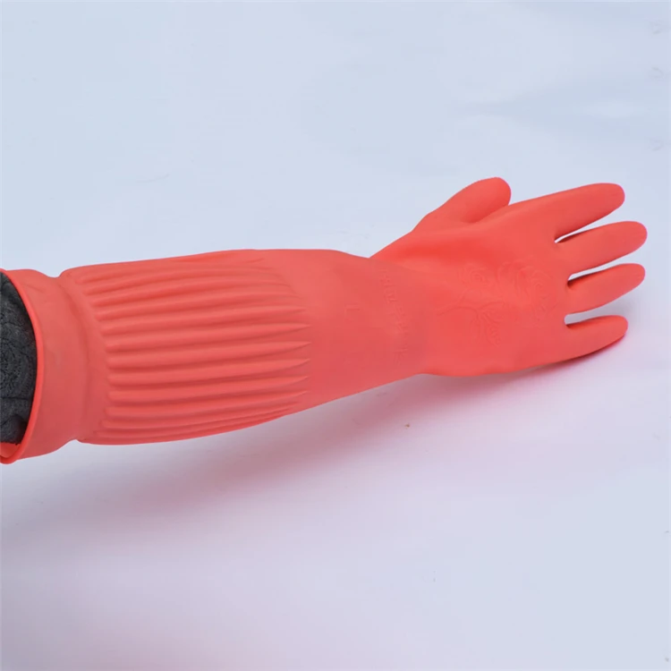 
Modern style latex gloves non sterile p100f154 rubber glove carrier chains long household gloves 