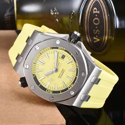 2019 Silicone Strap Big Steel Metal Dial Design Watches for Men