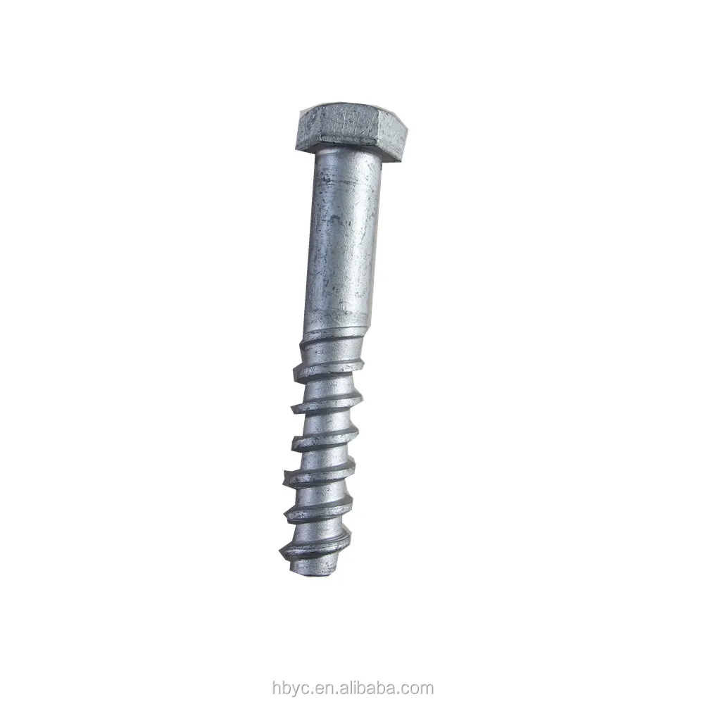 railway fastener rail sleeper coach screw spike,Tirefond for railway