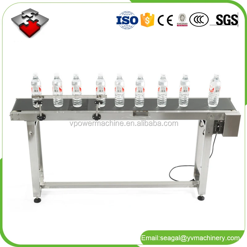 Adjustable Customized size inkjet coding printer Package Bottle Flat belt Conveyor For Date Inkjet Printer