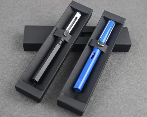 custom pen packing box professional design white cardboard pen gift box logo black window luxury gift paper cardboard pen box