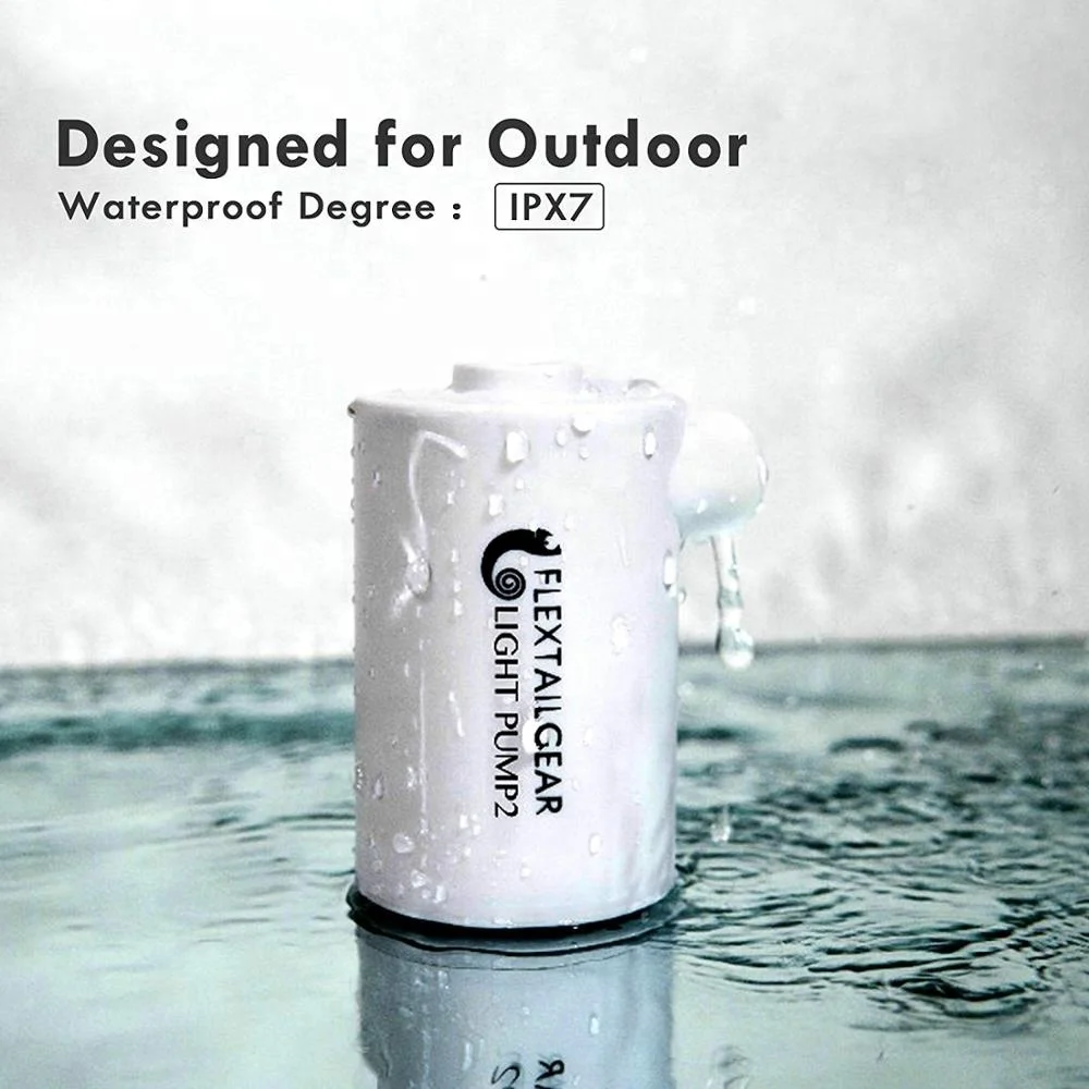 Flextailgear Light pump2 USB portable rechargeable air mattress pump