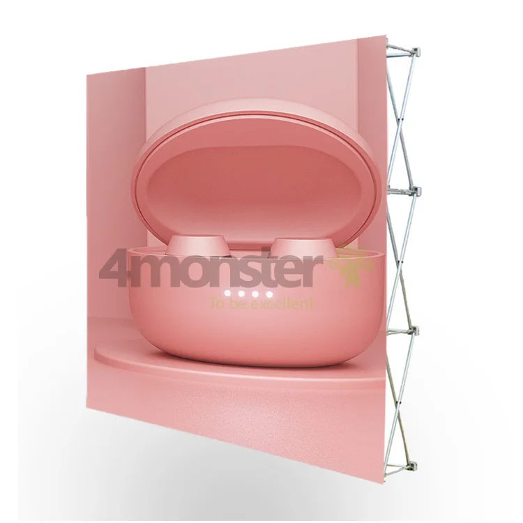 Easy Up And Folding Advertising Trade Show Backdrop Adjustable Pop Up Display Background