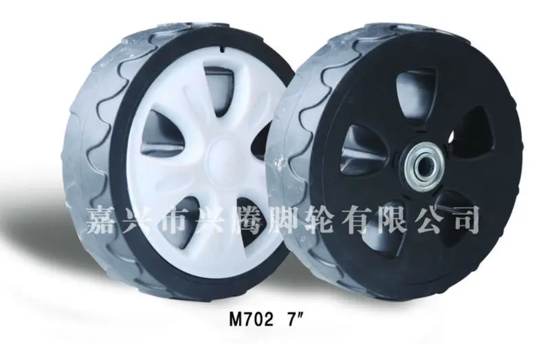 China factory 7 inch plastic wheel PVC lawn mower wheel
