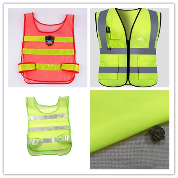 heat reflective polyester mesh neon fabric for safety vest