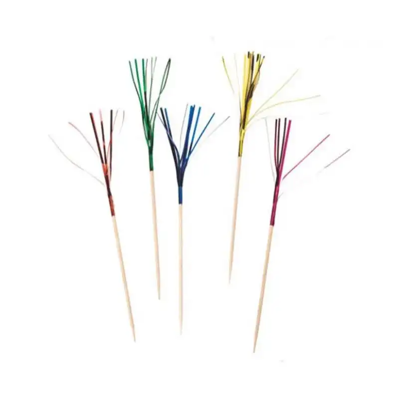Wholesale Disposable Wooden Decorative Umbrella Picks Fireworks Food Picks