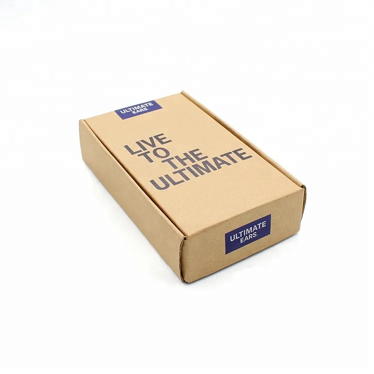 custom printed recyclable brown kraft paper corrugated mailer cardboard box