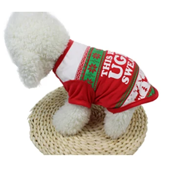 Hot sale multi sizes custom small dog christmas clothes