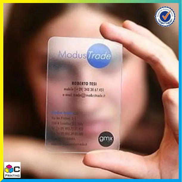 Hot sale cheap custom plastic clear transparent print business pvc cards