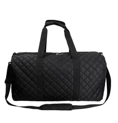 Stylish black checkered travel bag Quilting duffle bag