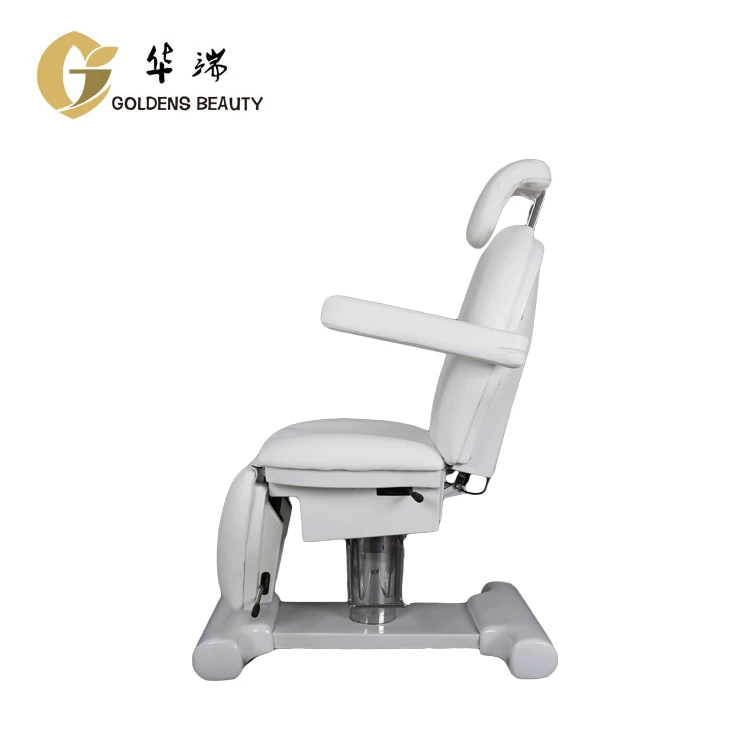 Leather Hydraulic Massage Table Split Leg Adjustable Swivels Beauty Bed