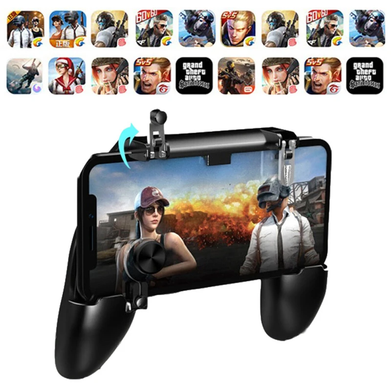 W11+ for  PUGB Mobile Game Controller Free Fire forPUBG Mobile Joystick Gamepad L1 R1 Button for iPhone Gaming Pad Android
