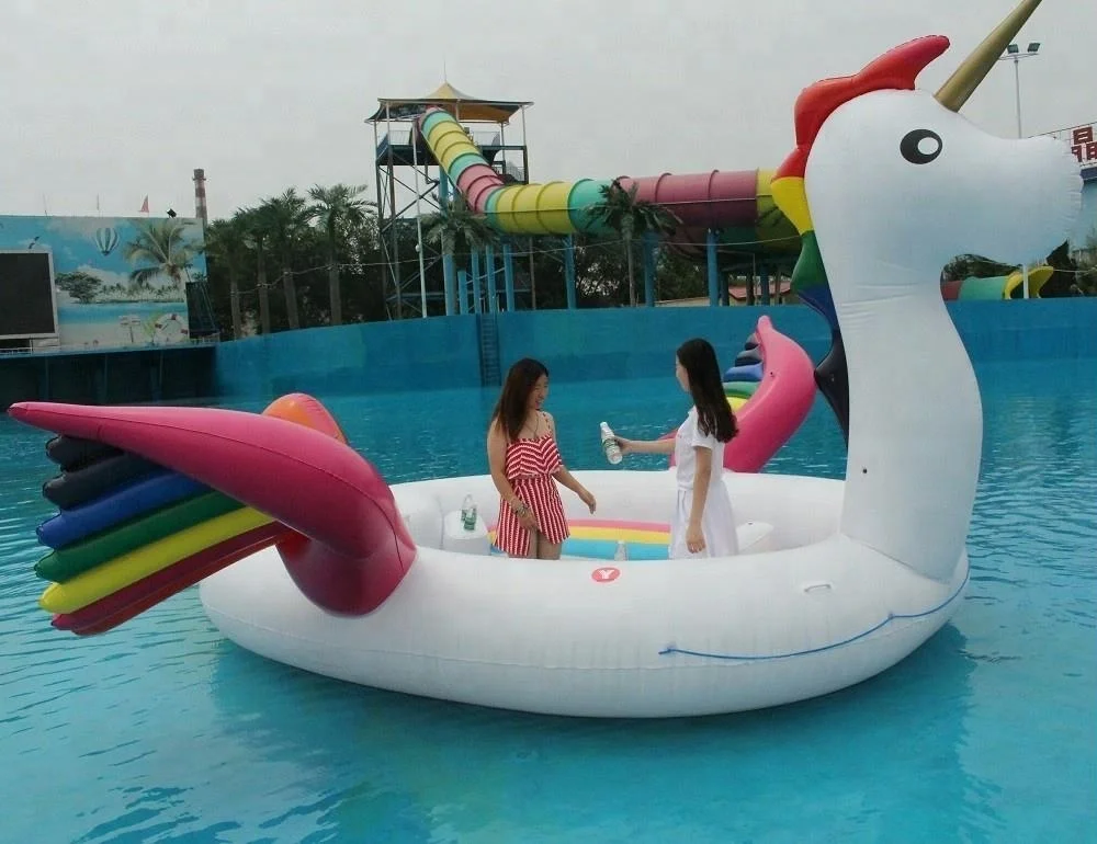 big unicorno Party Island 6 Person FLOAT matelas flottant piscine